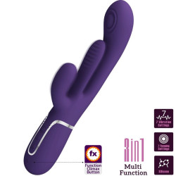 PRETTY LOVE - SHANIA TRIPLE RABBIT VIBRATOR MULTIFUNKTIONS-LILA – Produktansicht 2