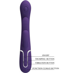 PRETTY LOVE - SHANIA TRIPLE RABBIT VIBRATOR MULTIFUNKTIONS-LILA – Produktansicht 8