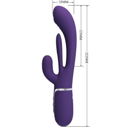 PRETTY LOVE - SHANIA TRIPLE RABBIT VIBRATOR MULTIFUNKTIONS-LILA – Produktansicht 9