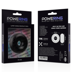 POWERING - SUPER FLEXIBLER UND WIDERSTANDSFÄHIGER PENISRING 5CM PR08 SCHWARZ – Produktansicht 10