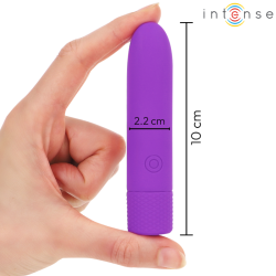 INTENSE - SYMONE USB WIEDERAUFLADBARER VIBRIERENDER BULLET 8 VIBRATIONEN LILA 10 X 2,2 CM – Produktansicht 4