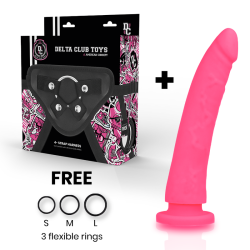 DELTA CLUB - TOYS GURT + DONG ROSA SILIKON 20 CM -O- 4 CM – Produktansicht 2