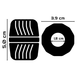 POWERING - SUPER FLEXIBLER UND WIDERSTANDSFÄHIGER PENISRING 5 CM PR11 SCHWARZ – Produktansicht 3