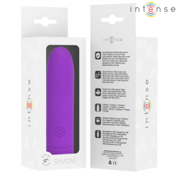 INTENSE - SYMONE USB WIEDERAUFLADBARER VIBRIERENDER BULLET 8 VIBRATIONEN LILA 10 X 2,2 CM – Produktansicht 7