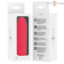 INTENSE - SYMONE USB WIEDERAUFLADBARER VIBRIERENDER BULLET 8 VIBRATIONEN ROT 10 X 2,2 CM – Produktansicht 7