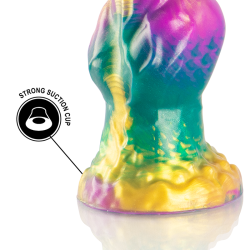 EPIC - IRIS DILDO MIT REGENBOGENFARBENEN HODEN DER VERGNÜGUNG – Produktansicht 8