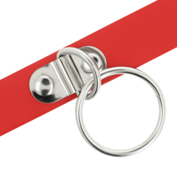 COQUETTE CHIC DESIRE - ROTE HALSKETTE AUS VEGANEM LEDER FETISCH-ACCESSOIRE FÜR FRAUEN – Produktansicht 5