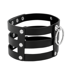COQUETTE CHIC DESIRE - VEGANES LEDER-HALSBAND IM FETISCH-STIL – Produktansicht 3
