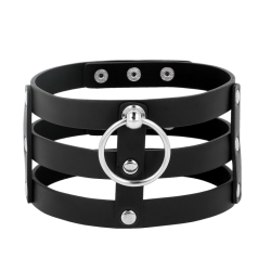 COQUETTE CHIC DESIRE - VEGANES LEDER-HALSBAND IM FETISCH-STIL – Produktansicht 4
