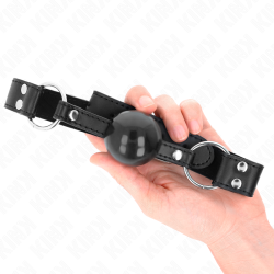 KINK - WEICHER UND FESTER KUGELKOPF 4 CM MIT KUNSTLEDERBAND 62 x 2,5 CM VERSTELLBAR 42-58 CM – Produktansicht 4