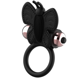 COQUETTE CHIC DESIRE - COCKRING SCHMETTERLING MIT VIBRATOR SCHWARZ/ GOLD – Produktansicht 5