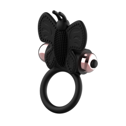 COQUETTE CHIC DESIRE - COCKRING SCHMETTERLING MIT VIBRATOR SCHWARZ/ GOLD – Produktansicht 7