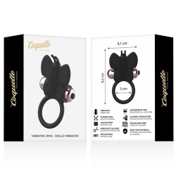 COQUETTE CHIC DESIRE - COCKRING SCHMETTERLING MIT VIBRATOR SCHWARZ/ GOLD – Produktansicht 8