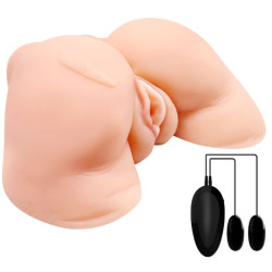 CRAZY BULL - VAGINA UND ANUS MIT REALISTISCHEM NETZ MIT VIBRATION – Produktansicht 2