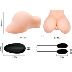CRAZY BULL - VAGINA UND ANUS MIT REALISTISCHEM NETZ MIT VIBRATION – Produktansicht 6