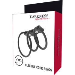 DARKNESS - SET AUS 3 FLEXIBLEN PENISRINGEN – Produktansicht 4