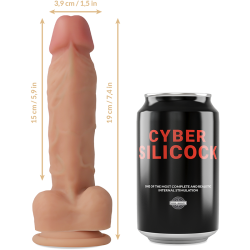 CYBER SILICOCK - STRAP-ON FLÜSSIGE SILIKON OLIVER MIT 3 RINGEN GRATIS 19 CM -O- 3.9 CM – Produktansicht 6