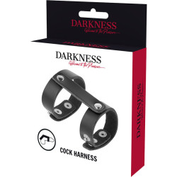 DARKNESS - VERSTELLBARER PENIS- UND HODENRING AUS LEDER – Produktansicht 5
