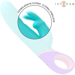 INTENSE - MONICA RABBIT VIBRATOR MIT ROTIERENDEM G-SPOT-STIMULATOR BLAU – Produktansicht 3