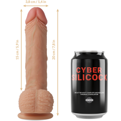CYBER SILICOCK - STRAP-ON FREEMAN FLÜSSIGE SILIKON MIT 3 RINGEN GRATIS 20 CM -O- 3.8 CM – Produktansicht 6