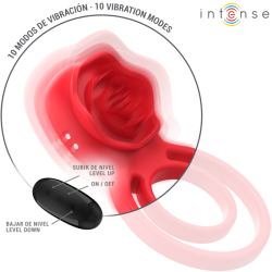INTENSE - GAIL STIMULATOR ROSE 10 VIBRATIONEN ROT FERNBEDIENUNG – Produktansicht 2