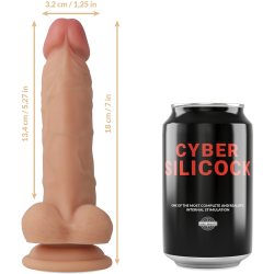 CYBER SILICOCK - STRAP-ON JUDE FLÜSSIGE SILIKON MIT 3 RINGEN GRATIS 18 CM -O- 3.2 CM – Produktansicht 6