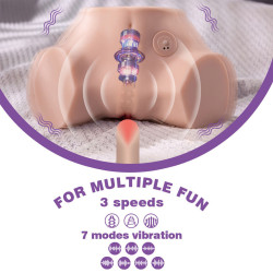 XISE - FENNIE Realistischer Masturbator mit Vibrationsfunktion und mehreren Positionen für Vagina und Anus – Produktansicht…