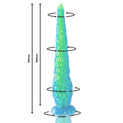 EPIC - SCYLLA FLUORESZIERENDER DÜNNER TENTAKEL-DILDO, GROSSE GRÖSSE – Produktansicht 3