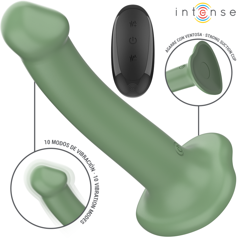 INTENSE - BECCA VIBRATOR MIT SAUGNAPF 10 VIBRATIONEN GRÜNE FERNBEDIENUNG – D-241983