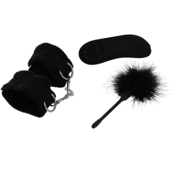 INTENSE - FETISH EROTIKSPIELSET 2 MIT HANDSCHELLEN, BLINDMASKE UND KITZEL – Produktansicht 2