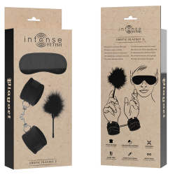 INTENSE - FETISH EROTIKSPIELSET 2 MIT HANDSCHELLEN, BLINDMASKE UND KITZEL – Produktansicht 7