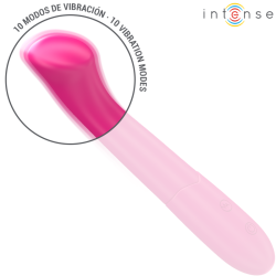 INTENSE - PATY VIBRATOR 19 CM FLEXIBEL 10 VIBRATIONEN MODELL 2 ROSA – Produktansicht 3