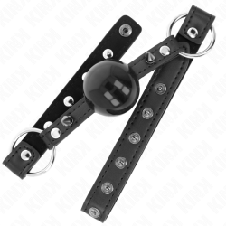 KINK - BALL 4 CM KNEBEL MIT SPITZENNIET UND SCHNAPPVERSCHLUSS 65 x 2 CM – Produktansicht 2