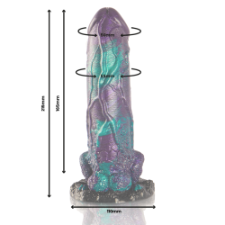 EPIC - BASILISK DILDO DOPPELT SCHUPPIG VERGNÜGEN, GROSSE GRÖSSE – Produktansicht 3