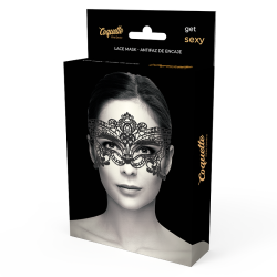 COQUETTE CHIC DESIRE - BREITE SCHWARZE SPITZENMASKE – Produktansicht 3