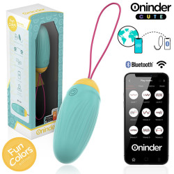 ONINDER CUTE – Vibrierendes Liebes- und Vergnügens-Ei – Rotierende Silikon-Edelsteine – Kostenlose globale App –…