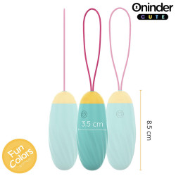 ONINDER CUTE – Vibrierendes Liebes- und Vergnügens-Ei – Rotierende Silikon-Edelsteine – Kostenlose globale App –…