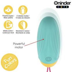 ONINDER CUTE – Vibrierendes Liebes- und Vergnügens-Ei – Rotierende Silikon-Edelsteine – Kostenlose globale App –…