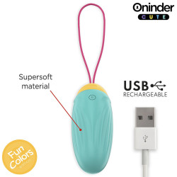 ONINDER CUTE – Vibrierendes Liebes- und Vergnügens-Ei – Rotierende Silikon-Edelsteine – Kostenlose globale App –…