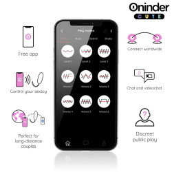 ONINDER CUTE – LIEBE UND VERGNÜGEN: 360° VIBRIERENDES UND ROTIERENDES SILIKON-EI – KOSTENLOSE WELTWEITE APP –…