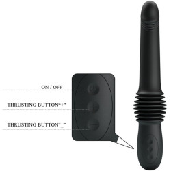 PRETTY LOVE - PAZUZU VIBRATOR 3 STOSSMODI SCHWARZ – Produktansicht 5