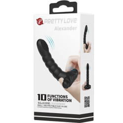 PRETTY LOVE - ALEXANDER FINGERVIBRATOR 10 VIBRATIONEN SCHWARZ – Produktansicht 7