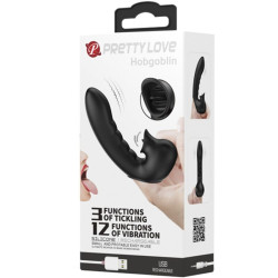 PRETTY LOVE - HOBGOBLIN VIBRIERENDES FINGERHÜLLE 12 VIBRATIONEN + KLITORIS-STIMULATOR SCHWARZ – Produktansicht 8
