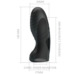 PRETTY LOVE - ALAN SILIKON-FINGERVIBRATOR SCHWARZ – Produktansicht 7