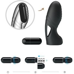 PRETTY LOVE - ALAN SILIKON-FINGERVIBRATOR SCHWARZ – Produktansicht 8