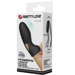 PRETTY LOVE - ALAN SILIKON-FINGERVIBRATOR SCHWARZ – Produktansicht 9