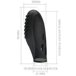 PRETTY LOVE - GILO SILIKON-FINGERVIBRATOR SCHWARZ – Produktansicht 6
