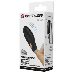 PRETTY LOVE - GILO SILIKON-FINGERVIBRATOR SCHWARZ – Produktansicht 8