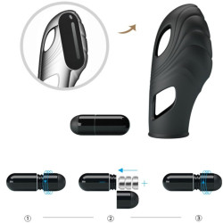 PRETTY LOVE - LICH SILIKON-FINGERVIBRATOR SCHWARZ – Produktansicht 8