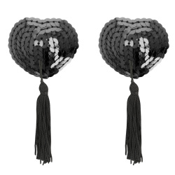 COQUETTE CHIC DESIRE - SCHWARZE PAILLETTEN-NIPPELABDECKUNGEN – Produktansicht 3